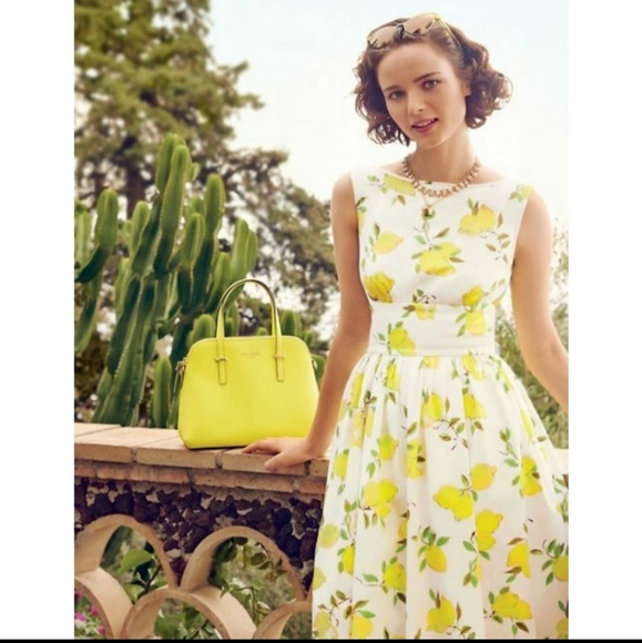 Kate Spade BNWOT "Lyric" lemon print dress - Picture 2 of 13